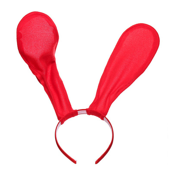 Rabbit Ears 兔耳朵尼龍頭箍 TT13 (紅)