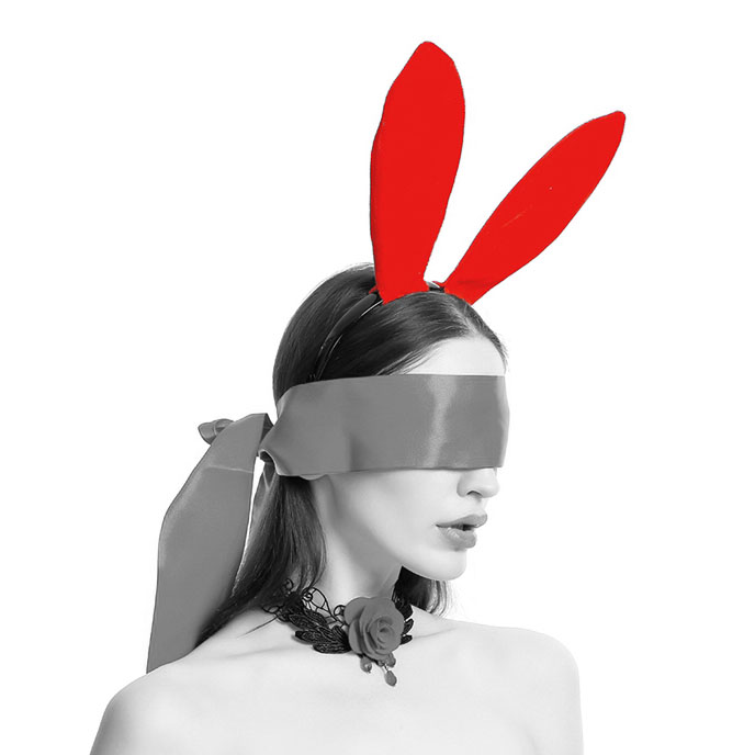 Rabbit Ears 兔耳朵絲絨頭箍 TT24 (紅)
