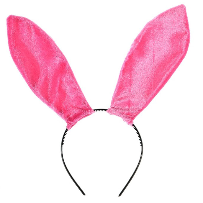 Rabbit Ears 兔耳朵絲絨頭箍 TT24 (粉)