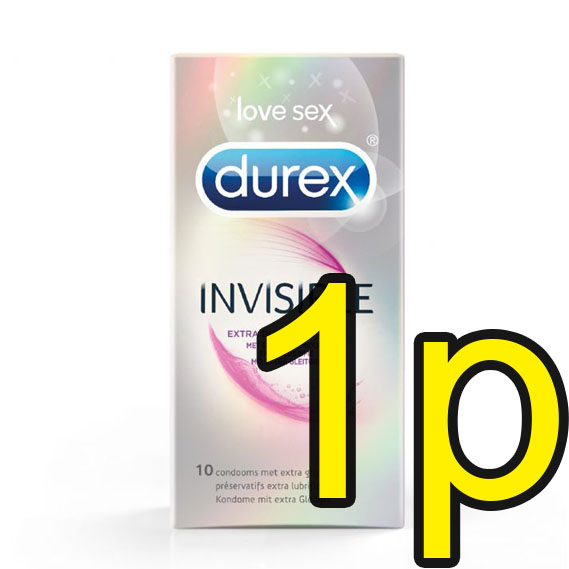 Durex Invisible Extra Lub 輕薄加倍潤滑安全套 1片散裝