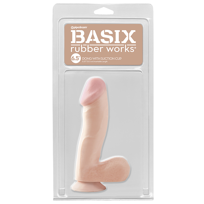 Basix Rubber 6.5英寸仿真陽具棒帶吸盤