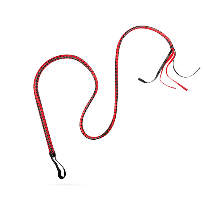 Bum Raider Whip Black and Red 侵入者皮鞭(黑紅)