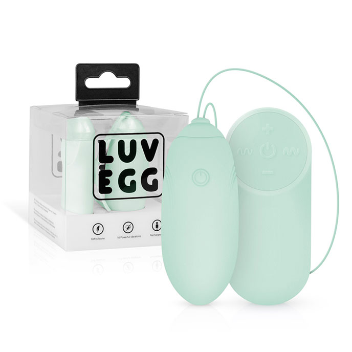 Luv Egg 充電式超強無線遙控震蛋(粉綠)