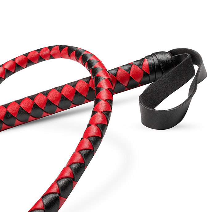 Bum Raider Whip Black and Red 侵入者皮鞭(黑紅)