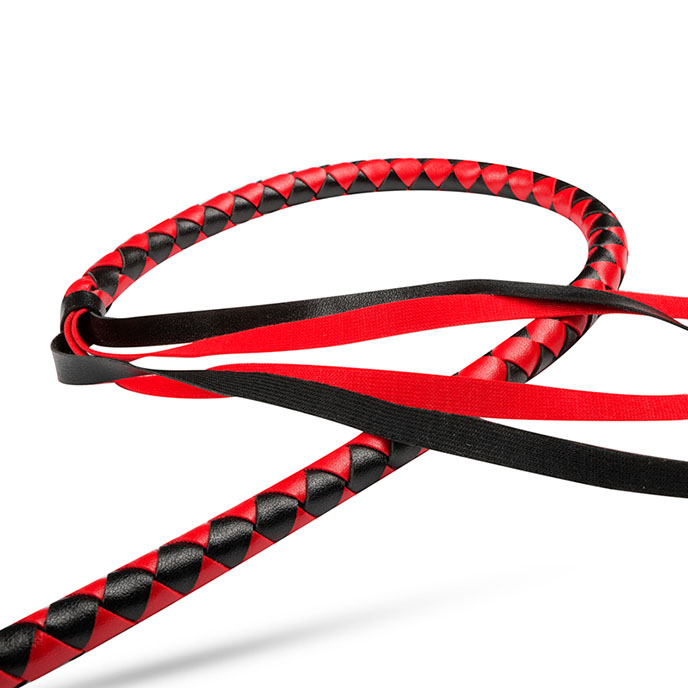 Bum Raider Whip Black and Red 侵入者皮鞭(黑紅)