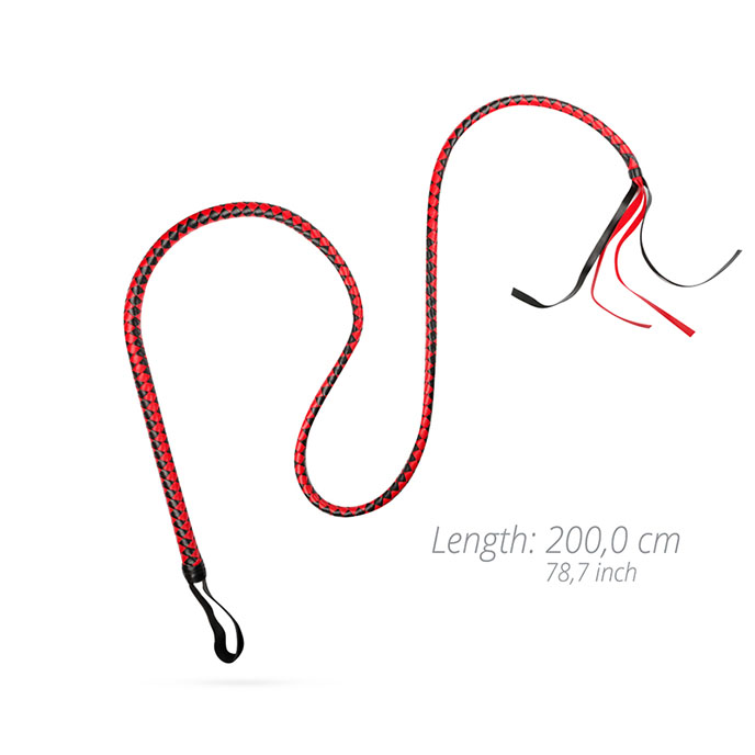 Bum Raider Whip Black and Red 侵入者皮鞭(黑紅)