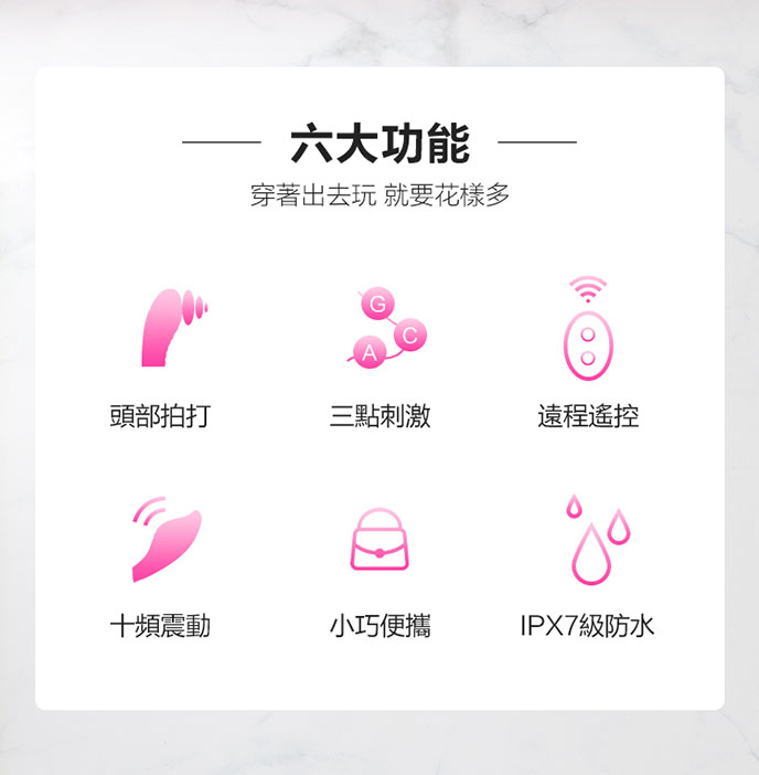 MyToys MyThumper Hot Pink 穿戴式G點-內外拍打震動器(櫻桃紅)