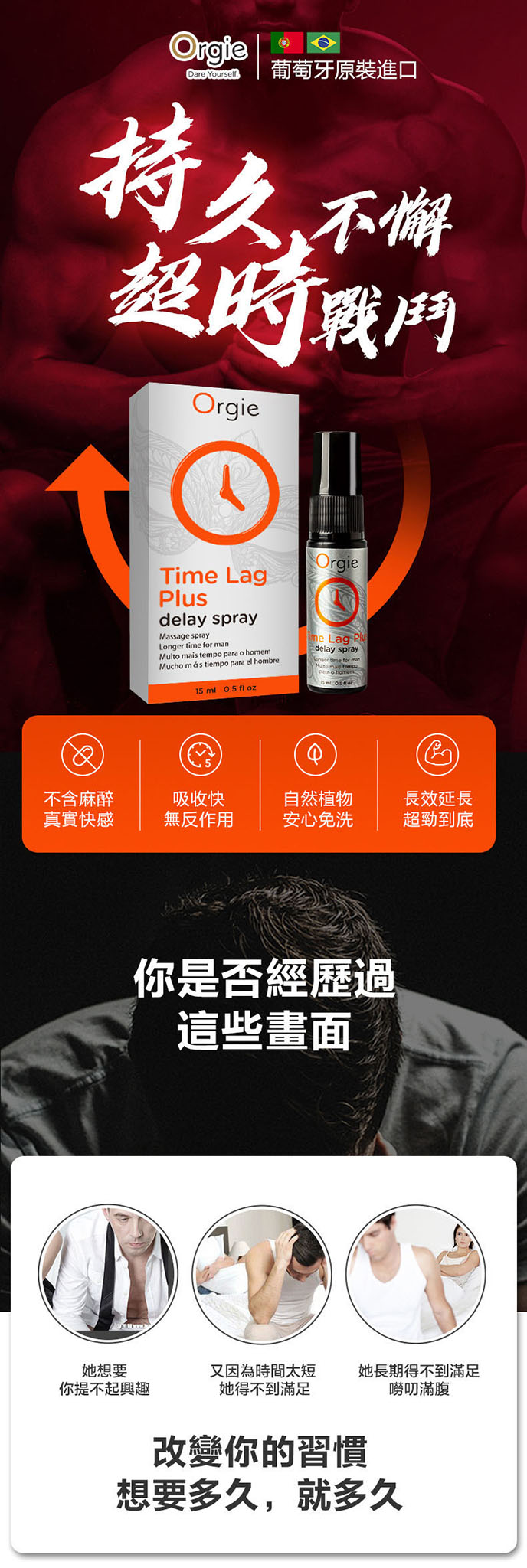 Orgie Time Lag Plus Delay Spray 活力提升凝膠 15ml