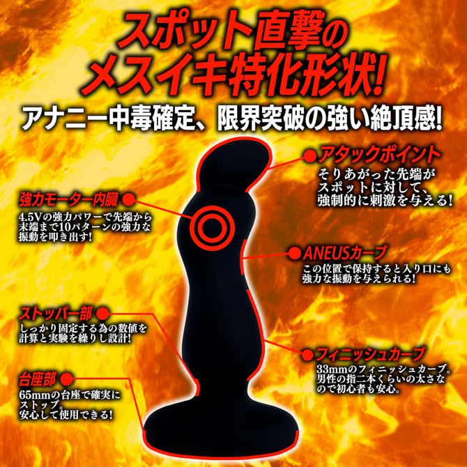 Back Fire Aenus Kick 逆火10埃納振動肛門玩具