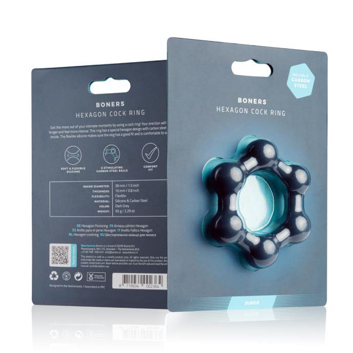 Hexagon Cockring 鋼球六角持久環