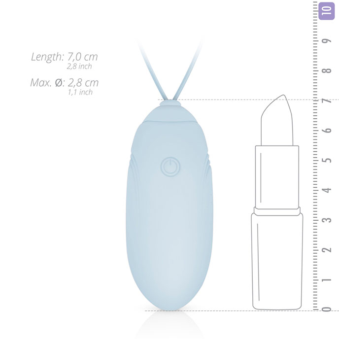 Luv Egg 充電式超強無線遙控震蛋(粉藍)