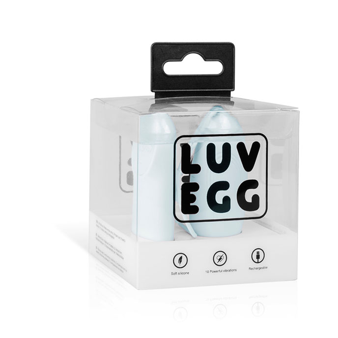 Luv Egg 充電式超強無線遙控震蛋(粉藍)