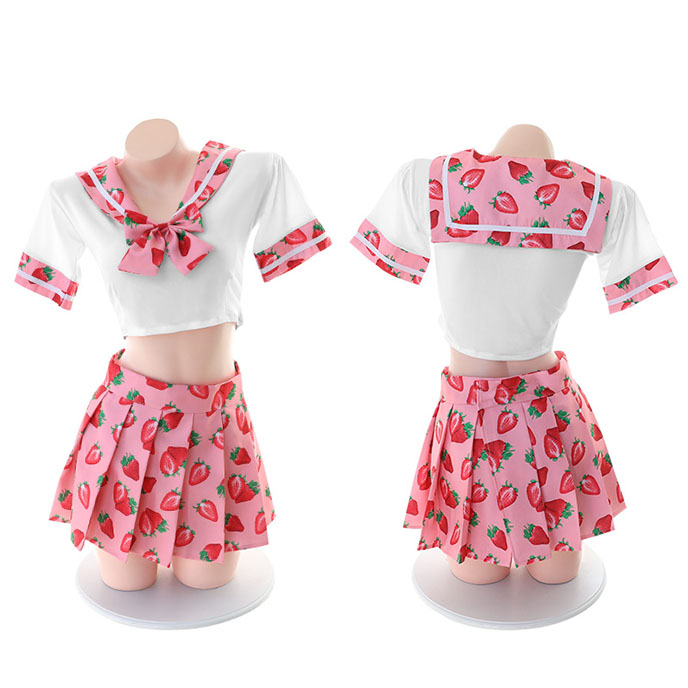 性感萌系-日式JK學生裝(草莓+白) FX7939